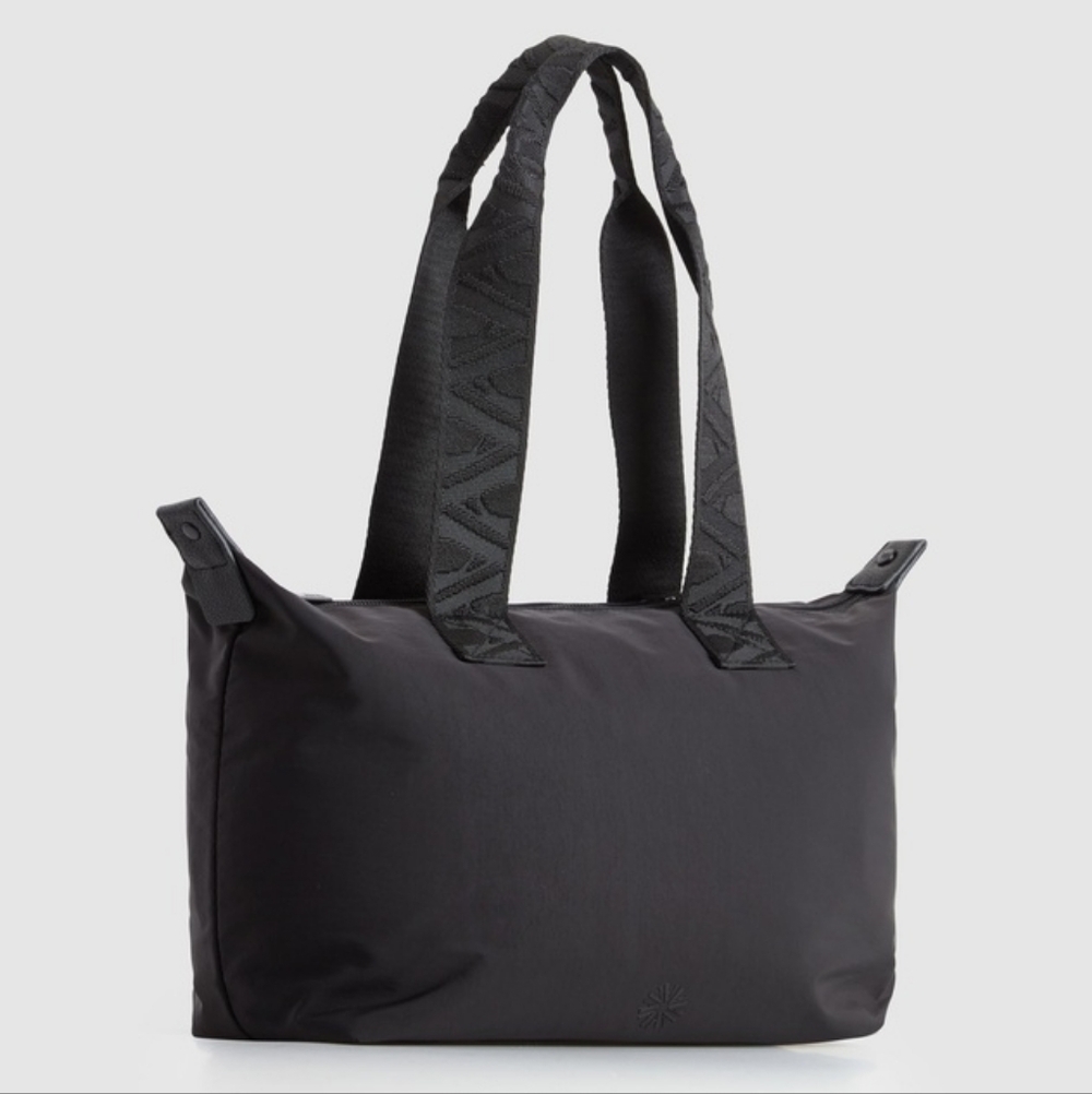 AYA Gia Nylon Shoulder Bag Tote Removable Crossbody Black S/M NWOT
